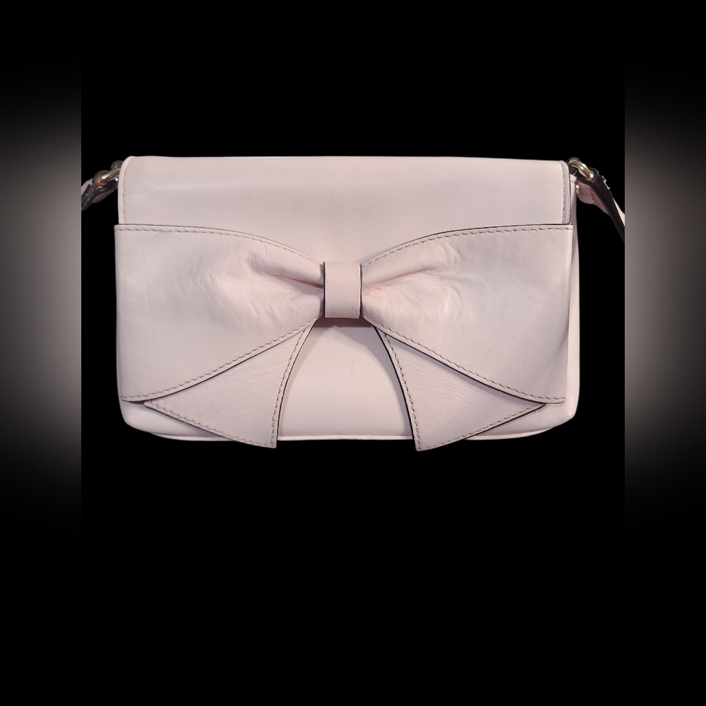 Kate Spade Leather Montrose Light Pink Bow Design Crossbody